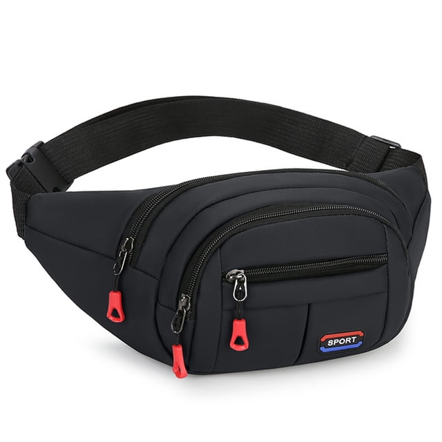 Riñonera Bandolera Deportiva Bandolera para Hombre Y Mujer Mochila para Correr Y Fitness Bandolera (107 Negro)