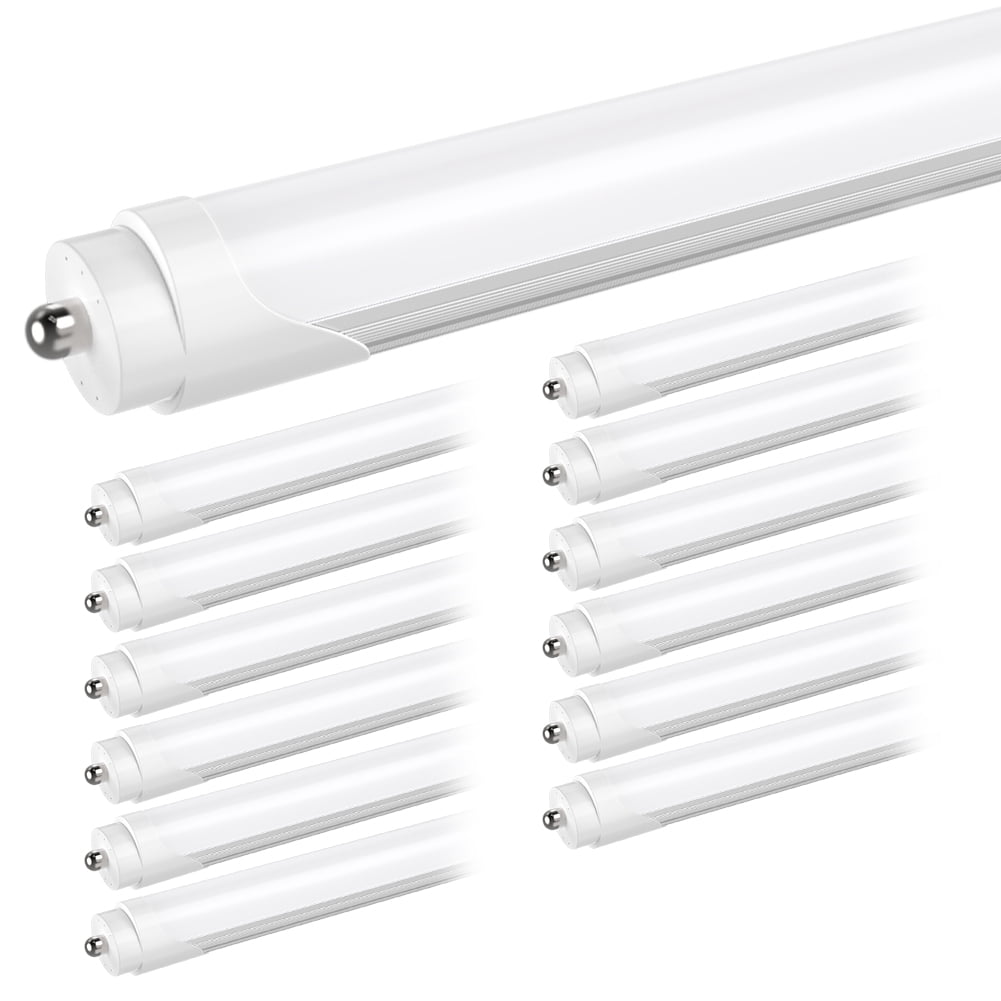 Single Pin T8 LED Tube Light 8ft Fa8 LED Bulbs, 45W 5000K Daylight, 12 ...