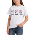thumbnail image 4 of NAISIBABY Girls Short Sleeve T-Shirt, Round Neck Graphic Summer Cotton Kids Casual Fashion Tee White 4T, 4 of 5