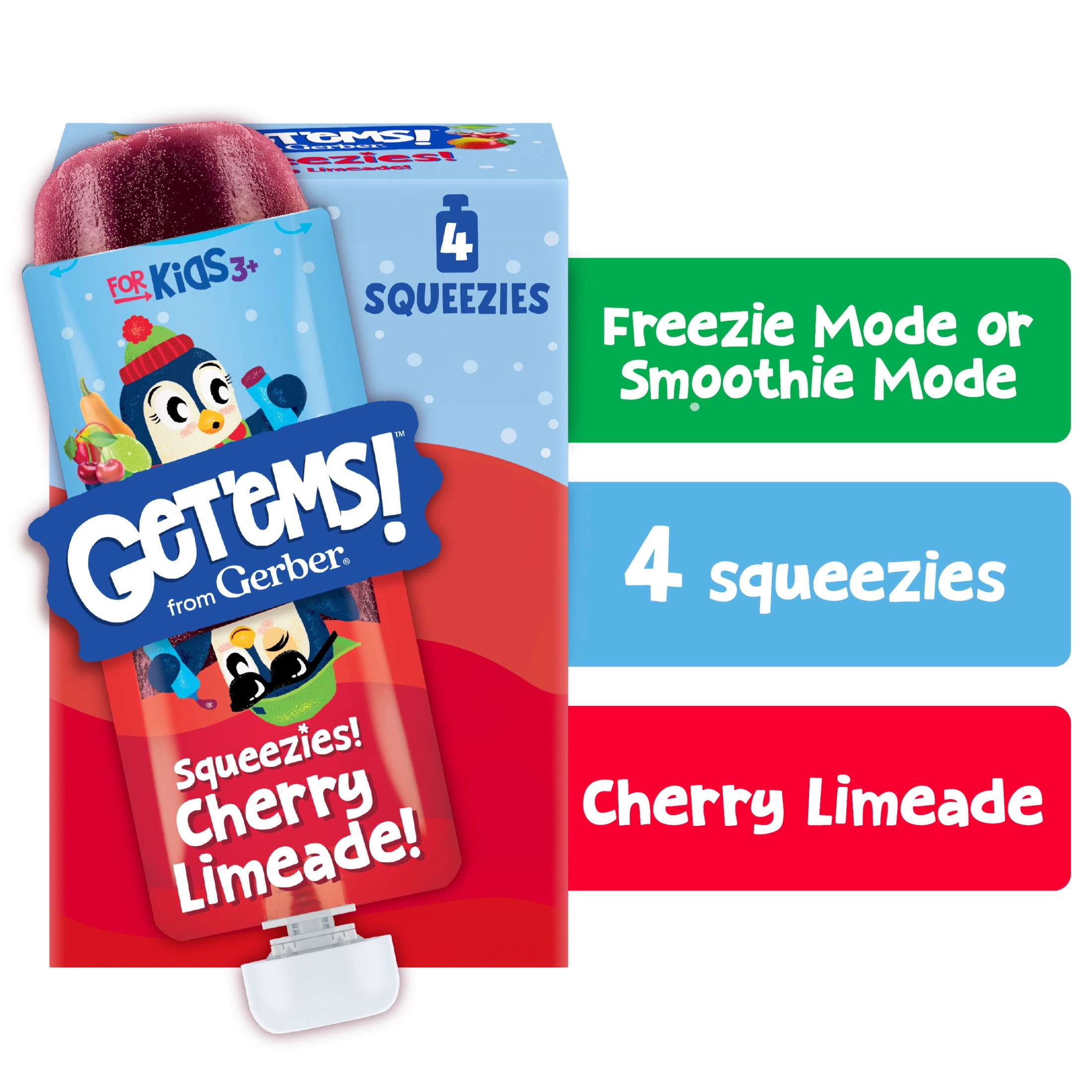 Gerber Get'ems Squeezies, Apple Sweet Potato Smoothie Pouches