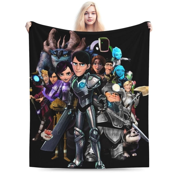 Manta polar de dibujos animados Trollhunters para niños y niñas, manta de franela ultra suave, acogedora y cálida, manta de felpa, regalo para cama, sofá, sala de estar, decoración del hogar, 50 x 40