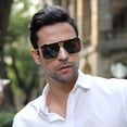 thumbnail image 2 of Gafas de sol con montura grande, gafas de sol para hombre, gafas de sol con montura cuadrada, gafas de sol a la moda para hombre, 2 of 6