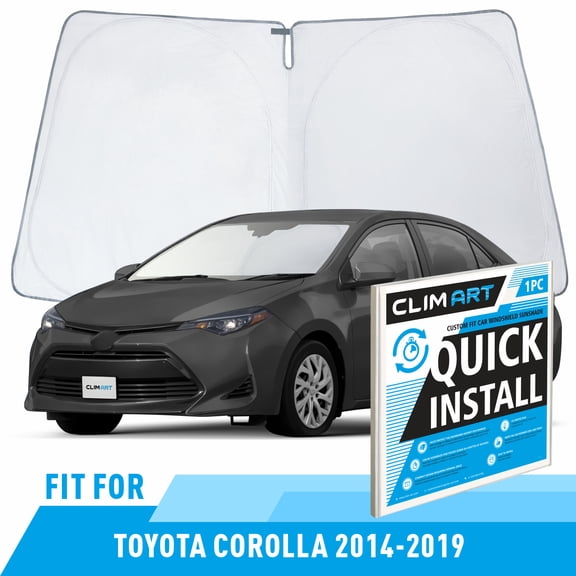 CLIM ART Windshield Sun Shade for Toyota Corolla 2014-2019, Custom-Fit Foldable Car Sunshade, Vehicle Sun Protector, Front Auto Windshield Cover, Car accessories - WS5027