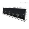 thumbnail image 5 of Marketing Holders 5 Pocket Gift Card Retail Holder Reward Points Card Display Contact Business Card Holder Display Customize Card Rack Vertical Wall Mount Black Back Clear Pockets Pack of 1, 5 of 5