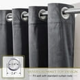 thumbnail image 2 of ZXNYH Black Velvet Curtains 84 inches Long - Thermal Insulated Sliding Door Curtains Privacy Separating Wall Divider Partition for Apartment/Home Office, Black, W100 x L84 inches, 1 Panel, 2 of 5