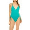 Kendall + Kylie AQUA Side Rouche One-Piece Swimsuit, US Medium