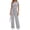 Floral Gray, variant on Sundazz Two Piece Sets for Women Summer Lounge Set Ruched Crop Top Wide Leg Pants Fashion Casual Outfits