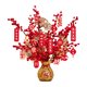 thumbnail image 2 of Jarrón de plantas artificiales de año Nuevo Chino, altura de 50cm, decoración decorativa de mesa para decoración del hogar y la Oficina, multiusos, Jarrón dorado, 2 of 8