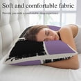thumbnail image 5 of Purple Black Pillow Covers, Linen Long Throw Pillow Case, Farmhouse Striped Modern Abstract Art Holiday Pillow Protector Decorative Cushion Cover for Living Room/Bedroom 12" x 20", 5 of 8