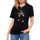 thumbnail image 3 of Moda mujer Casual Primavera Verano o-cuello pulóver imagen Animal manga corta blusa camiseta Tops Fridja gope4870, 3 of 5