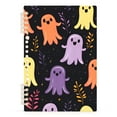 thumbnail image 7 of FORMRS 1-Subject Spiral Notebook 8" x 5" College Ruled 60 Refillable Sheet A5 Hard Cover, Yellow Halloween Ghosts, 7 of 7