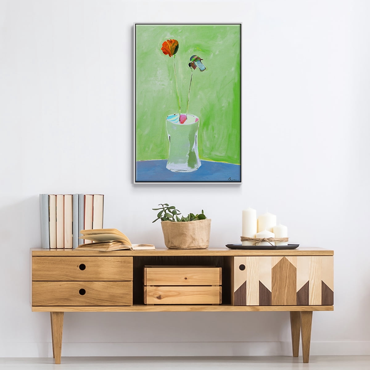 Green Day Framed Premium Gallery Wrapped Canvas - Ready to Hang