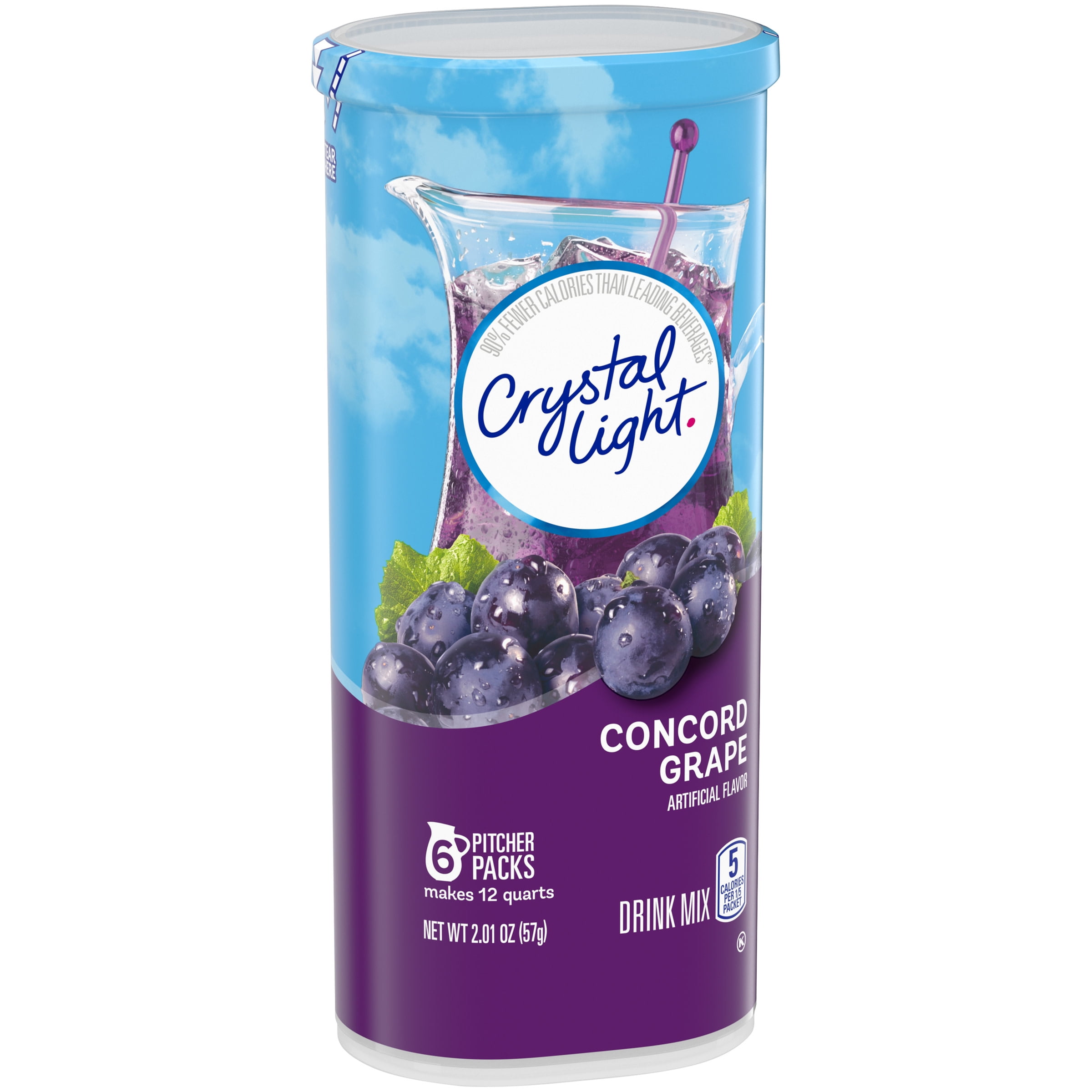 Crystal Light Concord Grape Powdered Drink Mix, Caffeine Free, 2.01 oz