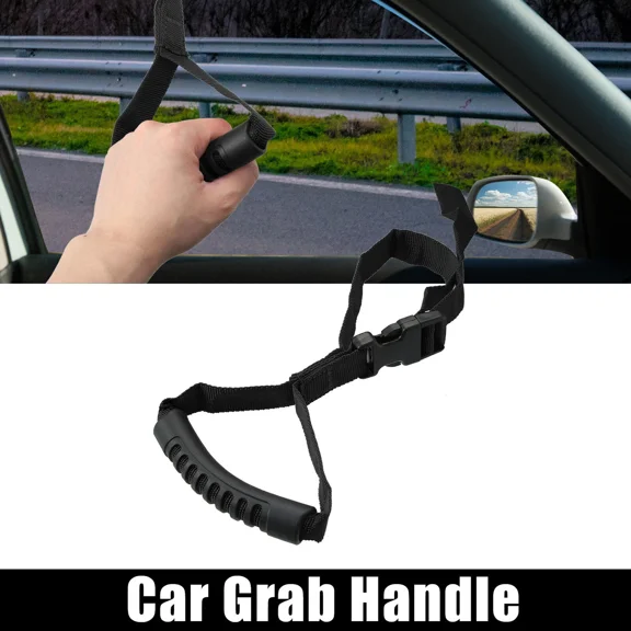Auto Car Grab Handle Standing Safety Handle Support Nylon Grip Handle Black