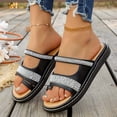 thumbnail image 6 of Slide Sandals Women Glitter Hollow Mesh Jelly Low Block Heel Closed Square Toe Backless Daily Outdoor Shoes, 6 of 7