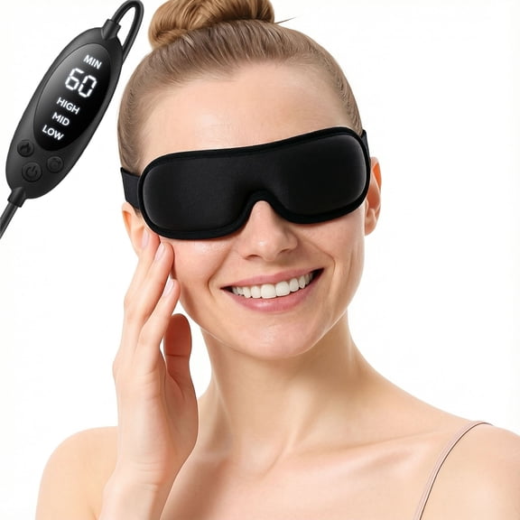 FACEMOON USB Powered Heated Eye Mask for Dry Eyes Relief, Warm Compress Therapy Comfort Mask, Thoughtful Gift for Men and Women