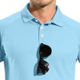 thumbnail image 6 of WTOBBY Men's Raglan Sleeve Performance Shirt with UPF 50+ Sun Block, Lightweight Long Sleeve, and Golf-Ready Design for Breathable Summer Wear ,Light Blue 3XL, 6 of 7
