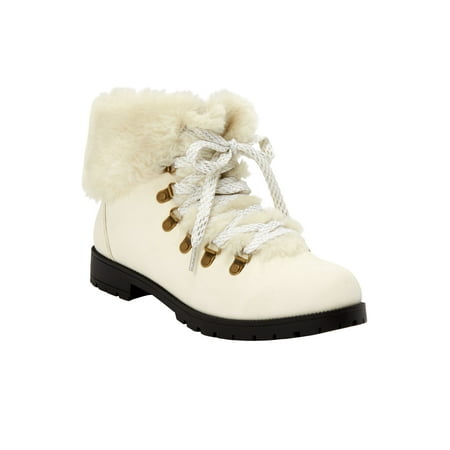 Comfortview Arctic Bootie Faux Fur Trim Winter Snow Boots
