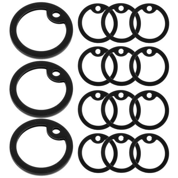 YUNLIGHTS 15Pcs Rings for Dog Tags Black Silicone ID Tag Silencers for Pet Dog Cat