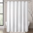 thumbnail image 5 of Bathway Waterproof Fabric Shower Curtain Liner Washable, Cloth Shower Liner with Magnets, White Shower Liner Soft Fabric, Lightweight Shower Curtain Liner, 70x72 Inches, 5 of 9