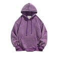 thumbnail image 2 of Washed Vintage Hoodies for Men 2025 Long Sleeve Plain Basic Hooded Sweatshirt with Pocket Pullover Hoodie Mens Hoodies, 2 of 4