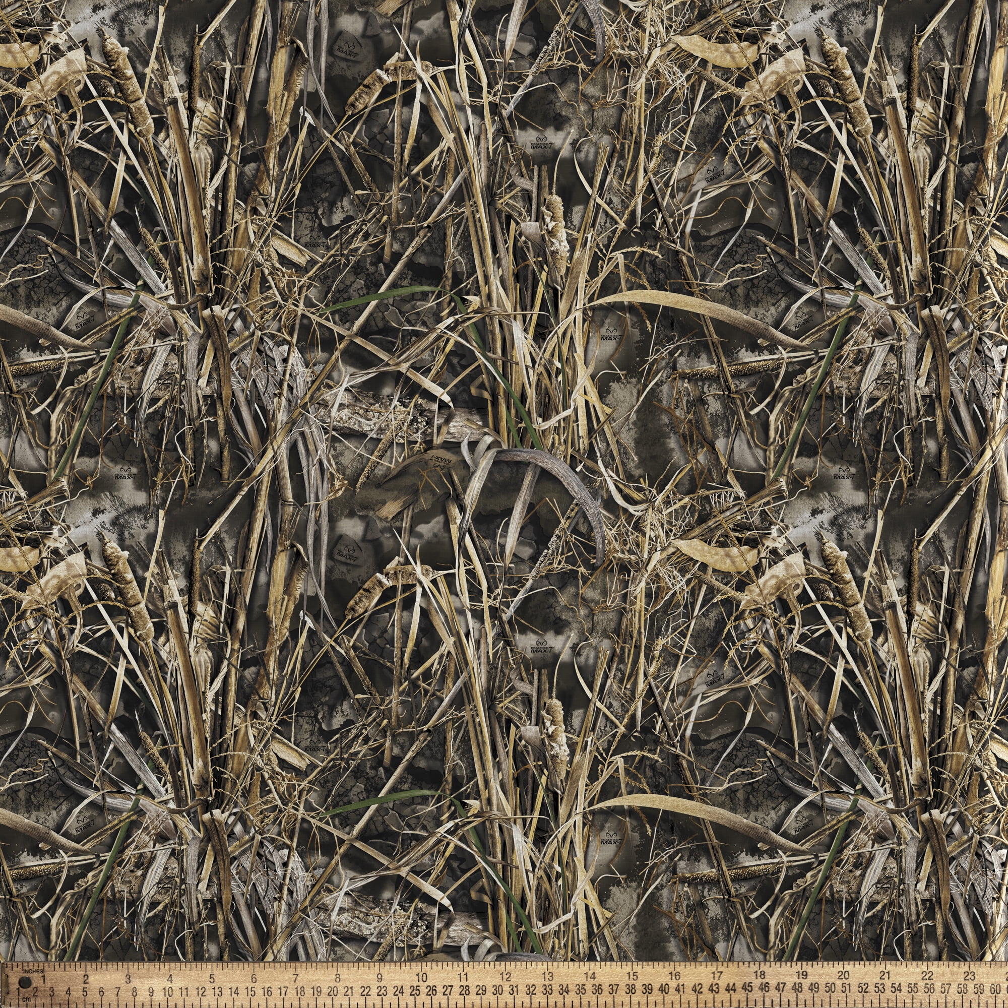Real Tree 100% Cotton Camo Max 7, Brown, 18" x 21" for Quilting & Sewing, 1 Each