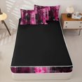 thumbnail image 4 of Erosebridal Paint Texture Zipper Queen Comforter Set with Fitted Sheet and 2 Pillowcases,Abstract Geometric Aesthetic Zipper Bedding Set For Girls,Black Reversible,4pcs, 4 of 7