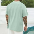 thumbnail image 4 of Men's Graphic T-Shirt Palm Tree Patterns Solid Casual Tee Shirt Summer Loose Fit Short Sleeve Beach Shirts, 4 of 5