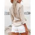 thumbnail image 3 of QUTETN Womens Cotton Button Shirt Casual Long Sleeve Loose Fit Collared Linen Work Oversized Blouse Tops with Pocket, 3 of 4