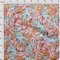 thumbnail image 4 of oneOone Velvet Orange Fabric Tropical Palm Leaf Sewing Fabric By The Yard Printed Diy Clothing Sewing Supplies 58 Inch Wide, 4 of 4
