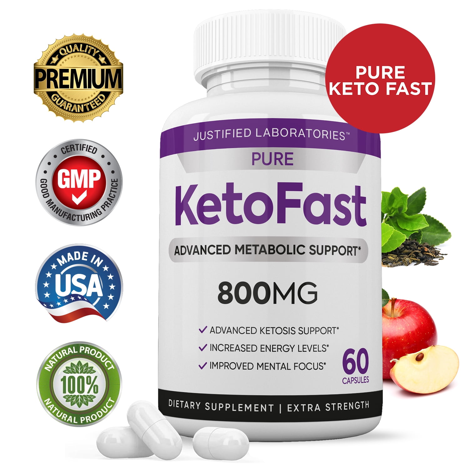 Pure Keto Fast Pills Advanced BHB Boost Ketogenic Supplement Exogenous