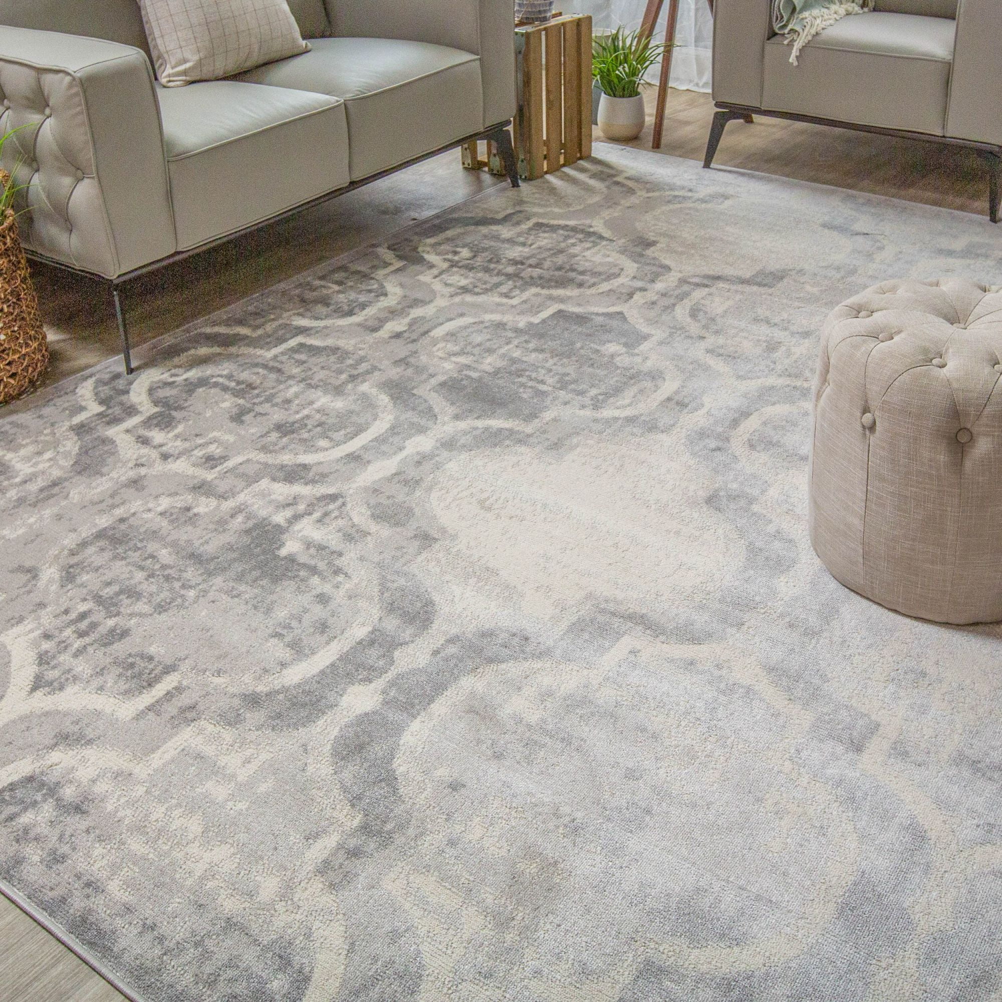 Impressions Modern Geometric, Trellis Area Rug, 6' x 4'