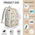 thumbnail image 5 of Waterproof Backpack with Butterfly and Floral Print, Lightweight School Bag Featuring Cute Tropical Pattern, 5 of 5