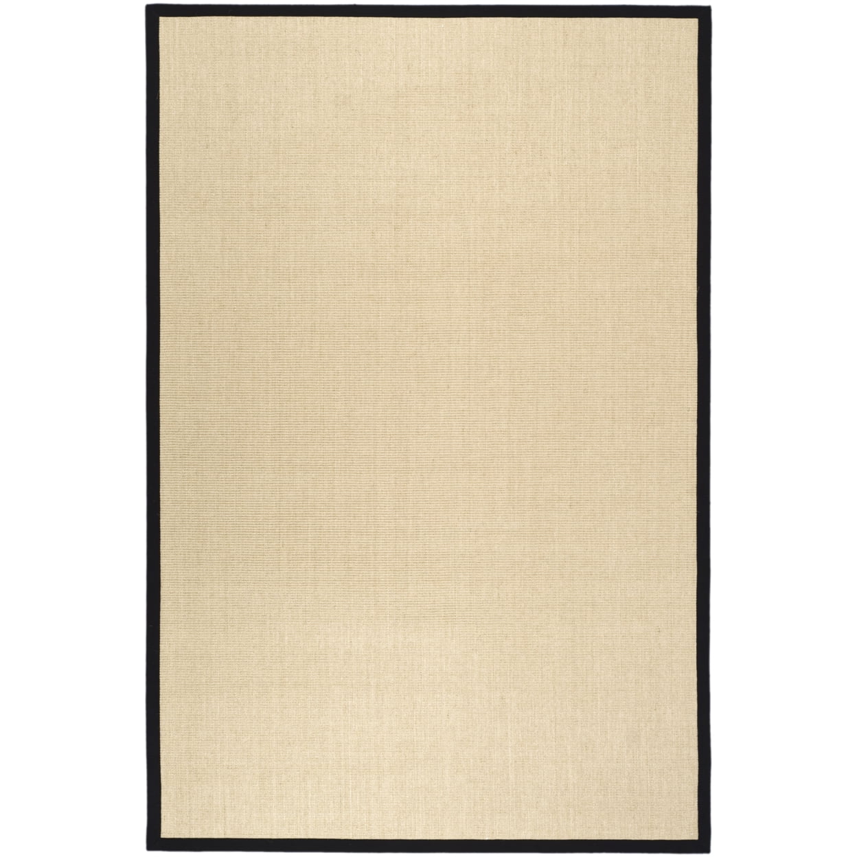 SAFAVIEH Natural Fiber Forrester Border Sisal Area Rug, Maize/Black, 8' x 10'