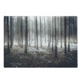 thumbnail image 1 of Winter Cutting Board, Scene of Dark Spooky Misty Forest Veiled with Fog Mystic Birches Print, Decorative Tempered Glass Cutting and Serving Board, Large Size, Brown White, by Ambesonne, 1 of 1
