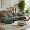 thumbnail image 3 of Homall Modern U-Shape Sectional Sofa, Chenille Fabric Modular Couch, 4 Seat Oversized Sofa with Chaise for Living Room, Sleeper Sofa Bed with Memory Foam, 3 of 7