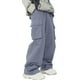 thumbnail image 2 of Pantalones cargo deportivos casuales de longitud completa para hombre, con bolsillo y cordón, color sólido, cintura elástica, 2 of 6