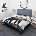 thumbnail image 1 of Designart "Bear s Forest Fusion V" Abstract Bedding Covert Set - Bear Orange Animals Bed Set With 1 Sham, 1 of 6