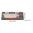 thumbnail image 3 of Teclado para juegos K87 87 teclas RGB Teclado de intercambio en caliente Puerto USB para computadora portátil PC, 3 of 7