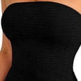 thumbnail image 4 of BUIGTTKLOP Womens Strapless Mini Dress Sleeveless Tube Side Slit Mesh Wedding Guest Cocktail Party Short Dresses, 4 of 6