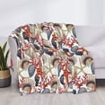 thumbnail image 3 of Goofa Starfish Shell Pattern Fleece Throw Blanket for Couch, Soft Checkered Flannel Blanket for Sofa, Warm Cozy Decorative Blanket Fall Decor Gift-80"x60", 3 of 6