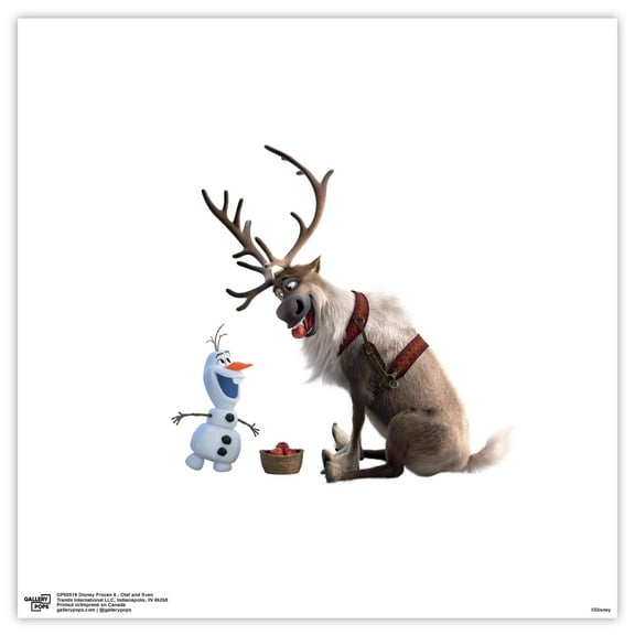 Gallery Pops Disney Frozen II - Olaf and Sven Wall Art, Unframed Version, 12" x 12"