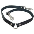 thumbnail image 2 of Genuine Leather Double Dog Leash - Two Dog Coupler (Black, Large (16”L x 7/8”W), 2 of 3