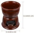 thumbnail image 4 of 1 Set Ceramic Cheese Fondue Cheese Melting Pot Chocolate Melting Stove, 4 of 8