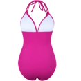 thumbnail image 2 of Women's Elegant One-Piece Swimsuit, V-Neck Ruched Monokini, Adjustable Straps, Tummy Control, Perfect for Beachwear, 2 of 3