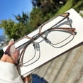 thumbnail image 1 of YAOBAMM Flexible Blue Light Glasses Blue Light Blocking Glasses Unisex Large Frame Half Clear View Strong Hinge Eye Protection Clear Bluelight Glasses Spectacles, 1 of 7
