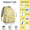 thumbnail image 6 of Bees Minimalist Backpack&nbsp;- Sleek & Sturdy Daypack for Work or Class, Easy-Clean Fabric, Keychain Hook & Interior Card Slot, Bee Motif for a Fun Touch, 6 of 6