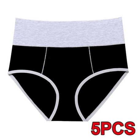 

5PCS Women s High Waisted Cotton Underwear