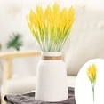 thumbnail image 5 of Artificial Wheat Stems | 5-Piece Lifelike Wheat Ears | 43cm Yellow Plastic Decorative Botanicals for Indoor Home Decor, 5 of 7