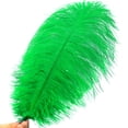 thumbnail image 2 of Plumas artificiales de avestruz verde para plantas voladoras, 15 unidades, 30 a 35 cm, 2 of 6